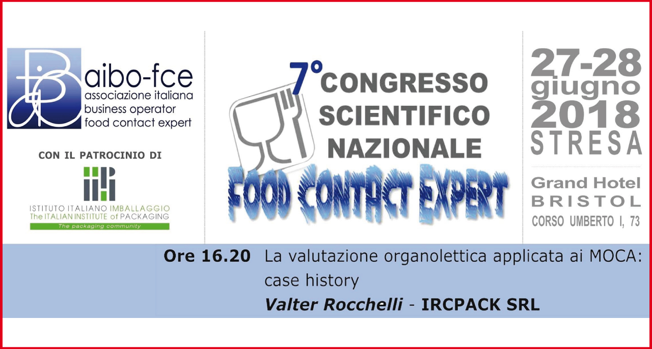 27 giugno – 7° Congresso Scientifico Nazionale “FOOD CONTACT EXPERT”